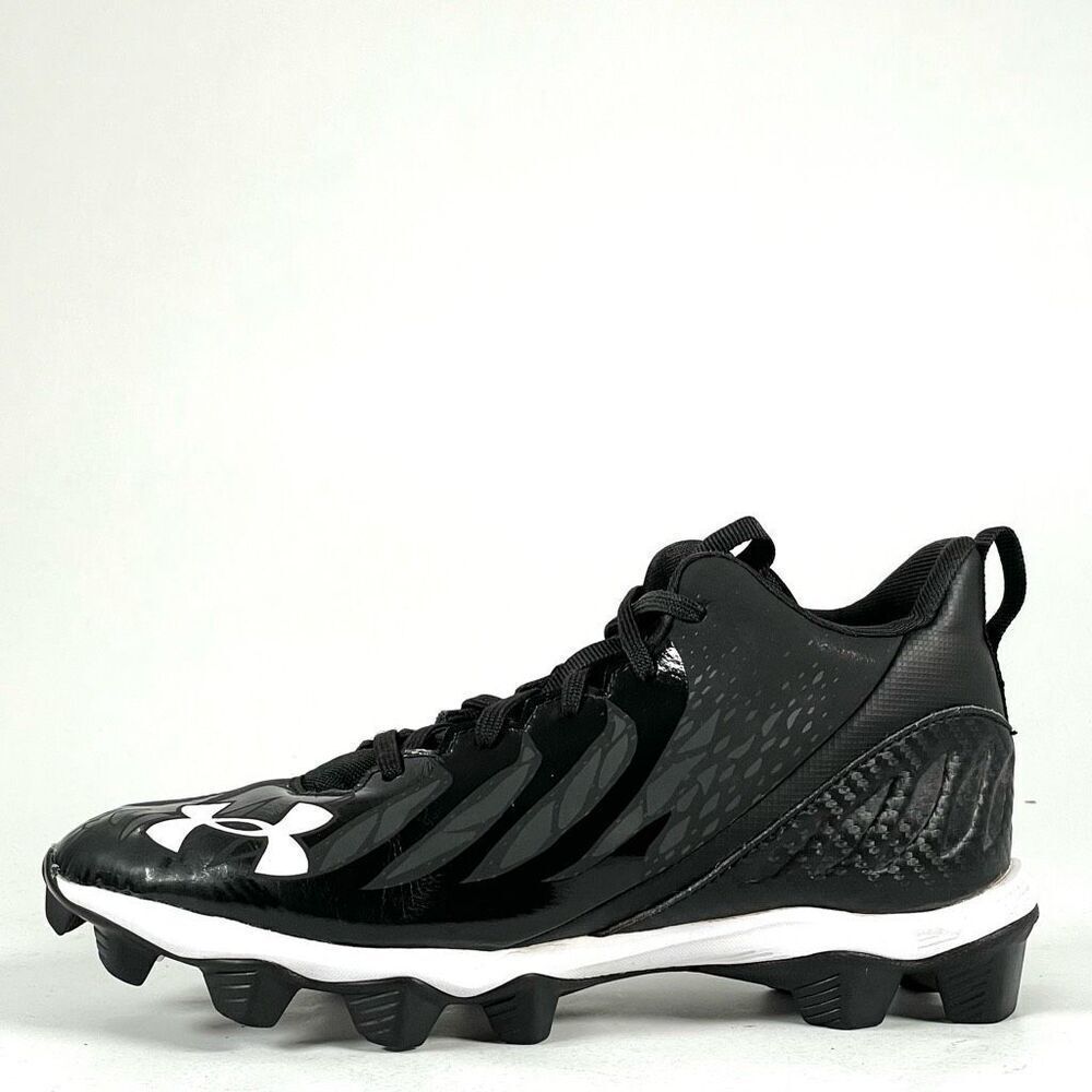 Under Armour Black White Kids Cleats Sneakers